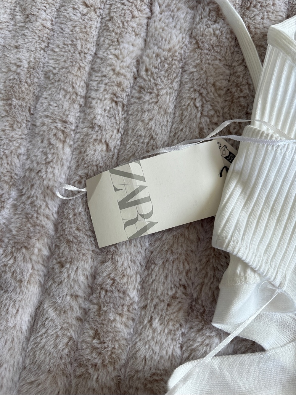 Ribbed Cutout One-Piece Bodysuit in Off-White Size M - Picture 2 of 4